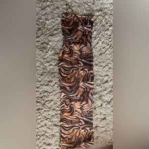 Brown leopard dress (size S-M);  fits like a glove